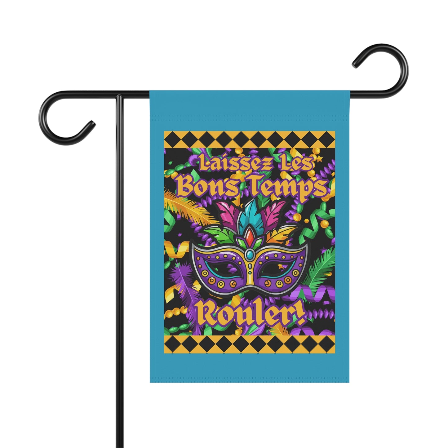 Mardi Gras Garden Flag – "Laissez Les Bons Temps Rouler" Decorative House Banner