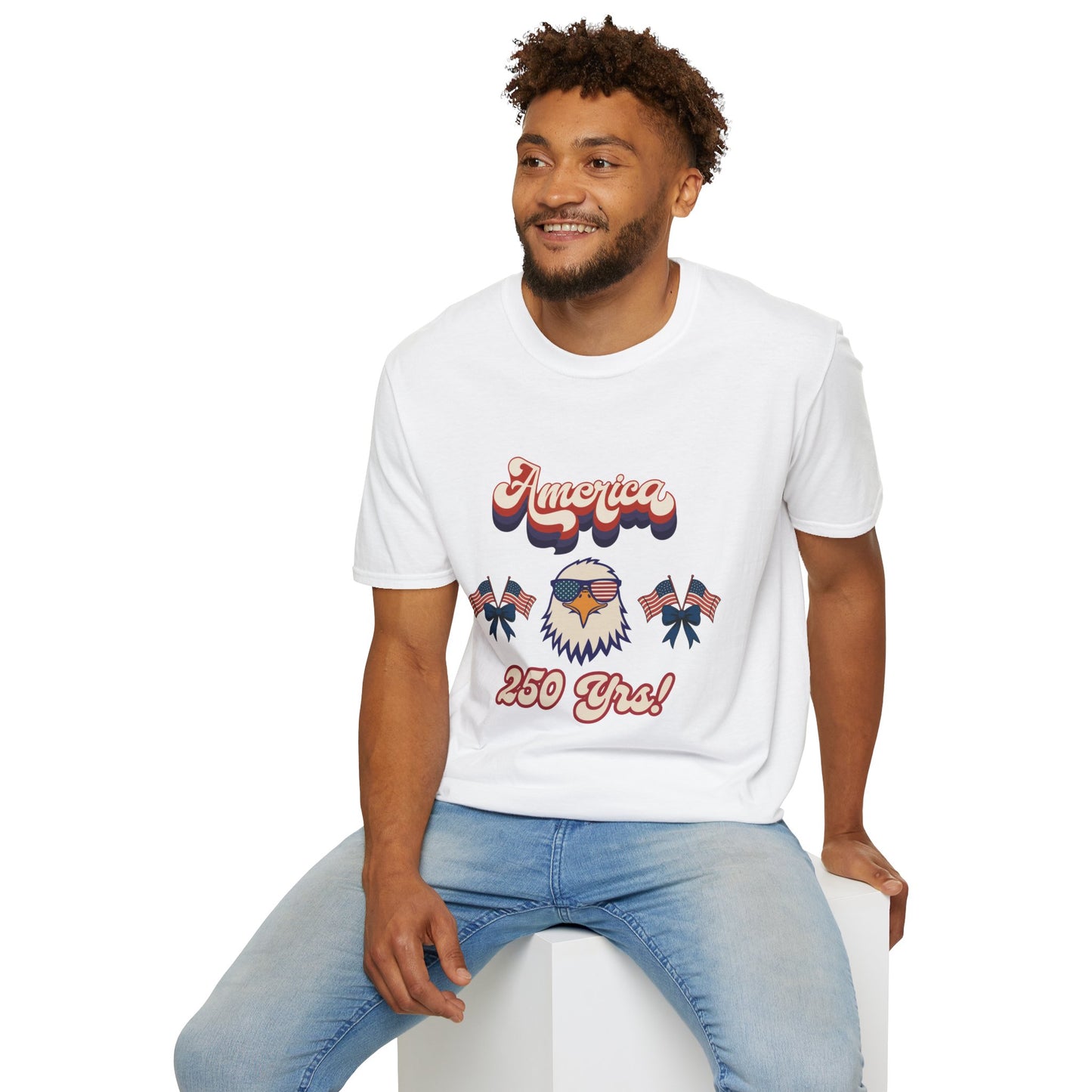 Retro Eagle 4th of July Patriotic T-Shirt — America 250 Years Tee