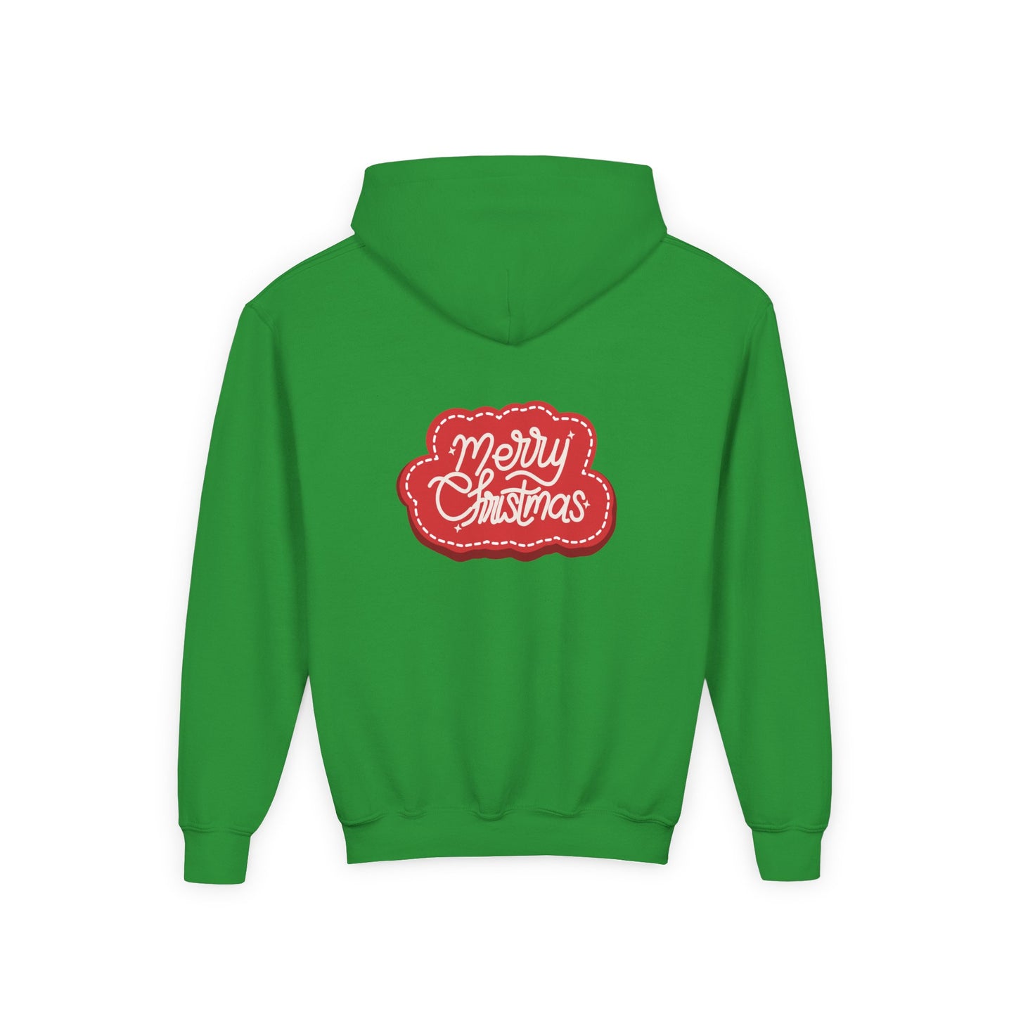 Youth Christmas Hoodie - Cute Gnome & Gifts Holiday Pullover ("Merry Christmas" Back)