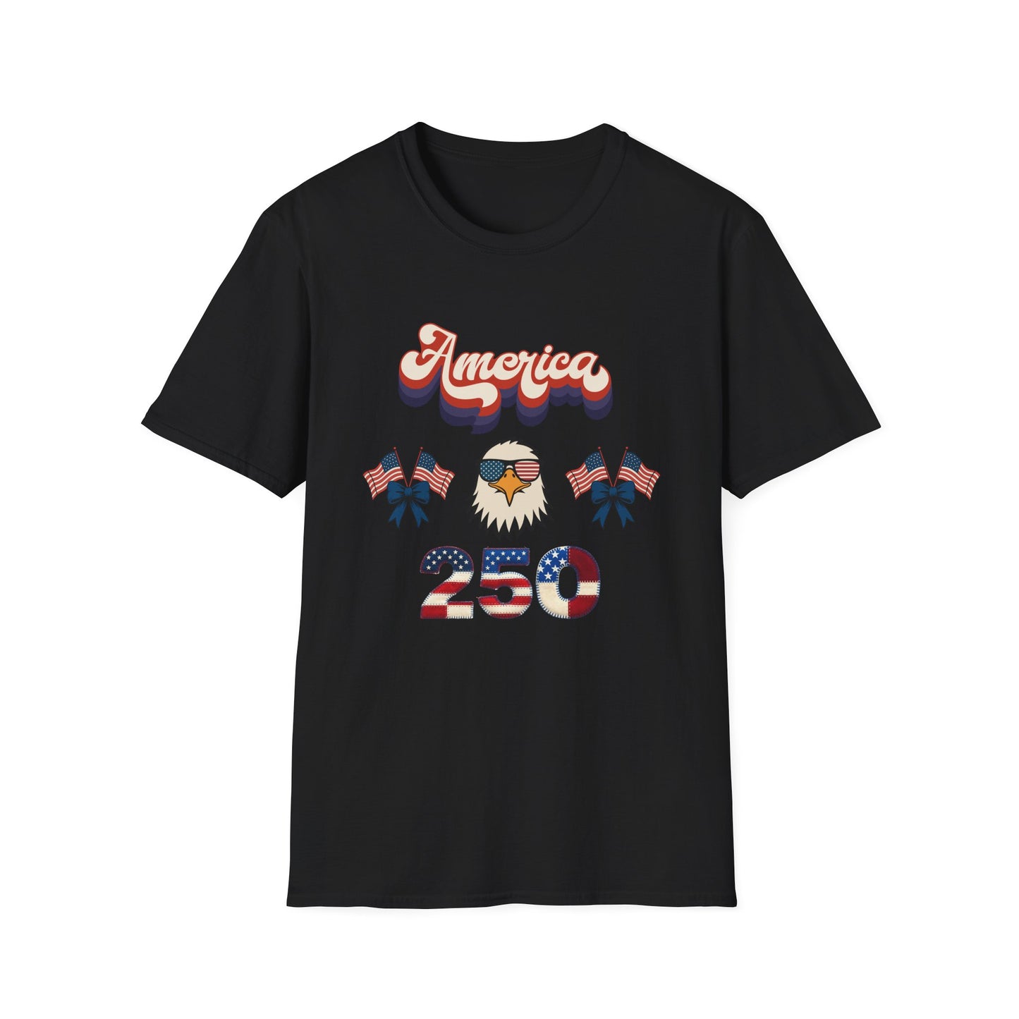 Patriotic " Retro Cool America Eagle 250"  Unisex T-Shirt