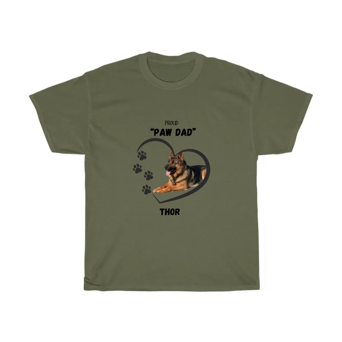 "PAW DAD" German Shepherd Heavy Cotton Tee