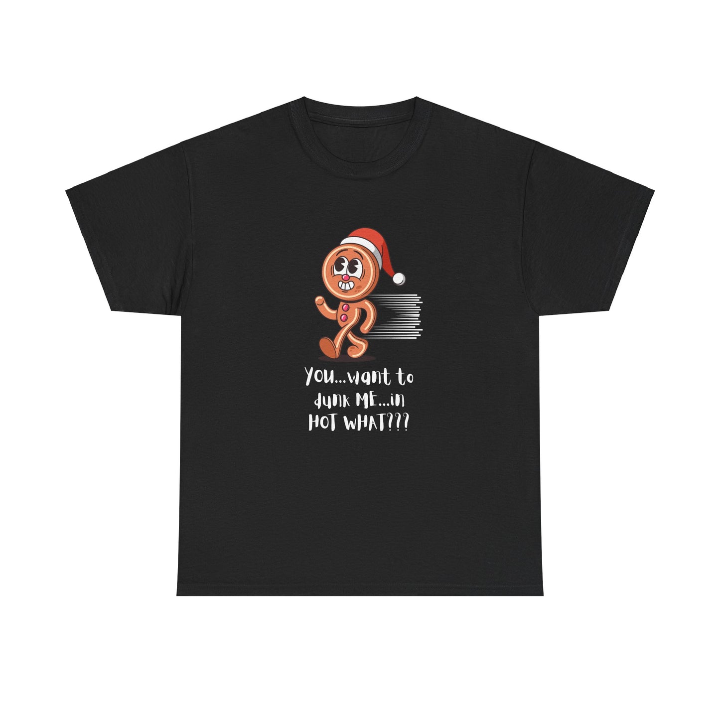 "Running Gingerbread Man" Unisex Heavy Cotton Tee
