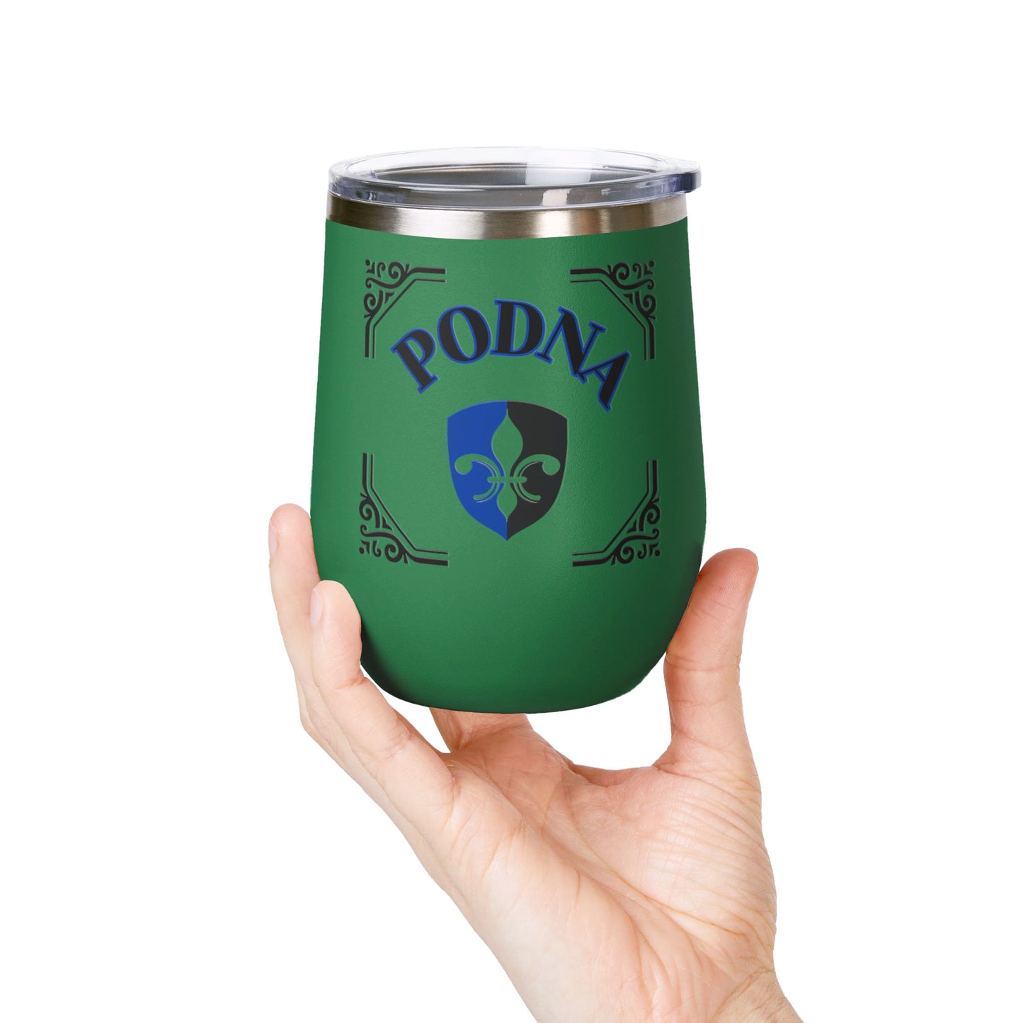 "PODNA"- Fleur De Lis, 12oz Insulated Wine Tumbler.  A Southern Louisiana Inspired Design Which Symbolizes A Term Of Endearment Between Friends!