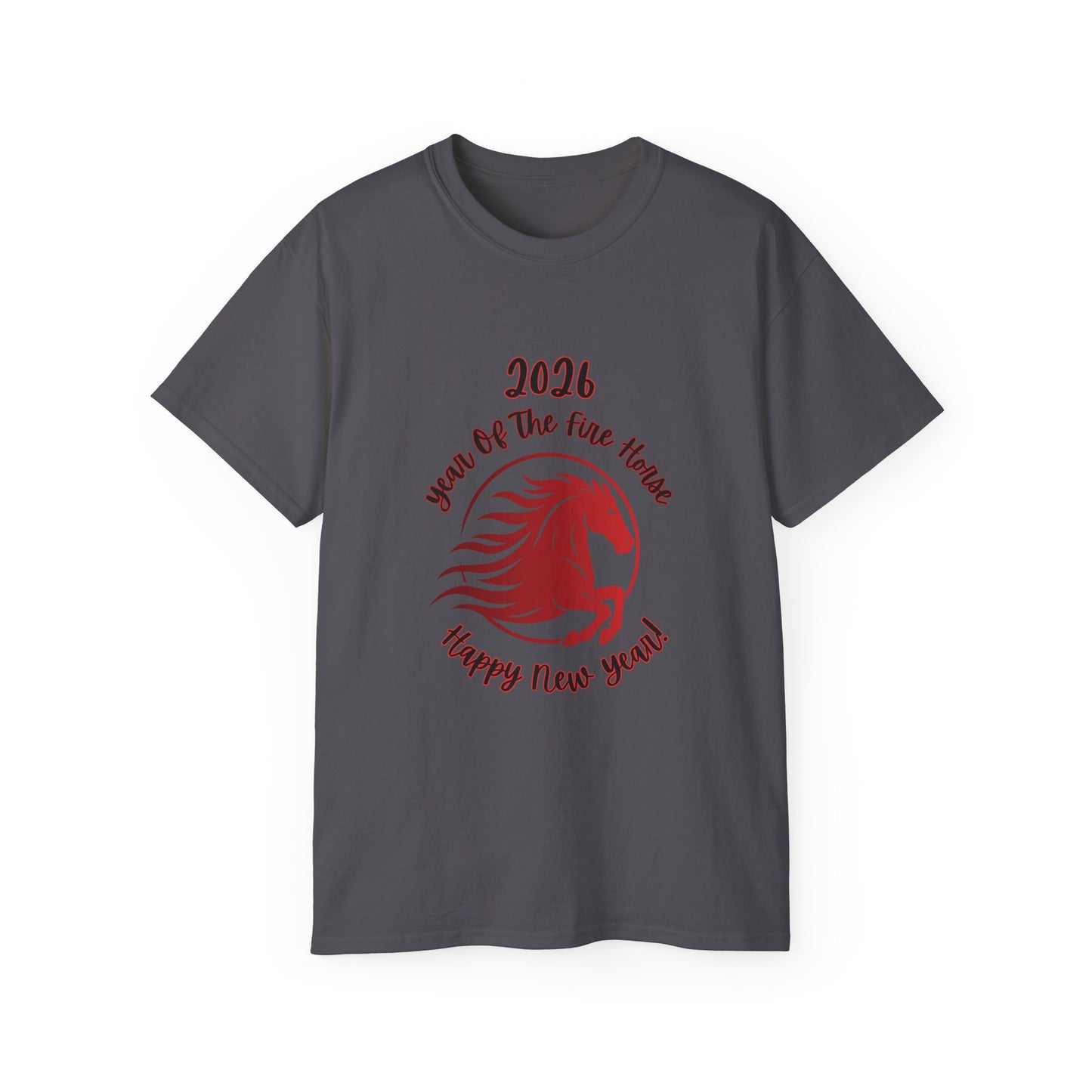 2026 "Year of the Horse" Tee — "Happy New Year" Lunar/ Chinese New Year, Unisex Adult T-Shirt