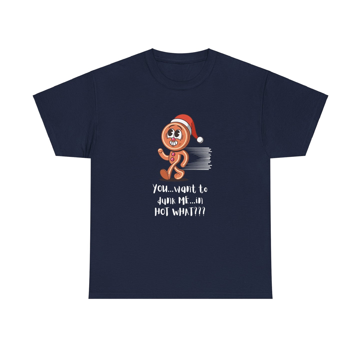 "Running Gingerbread Man" Unisex Heavy Cotton Tee