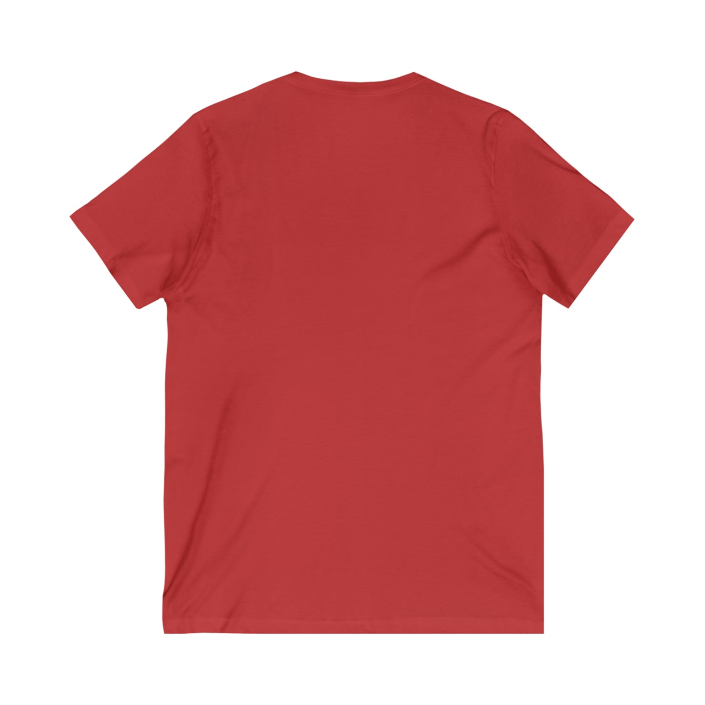 "He Has Risen" Unisex V-Neck Tee, Black Text