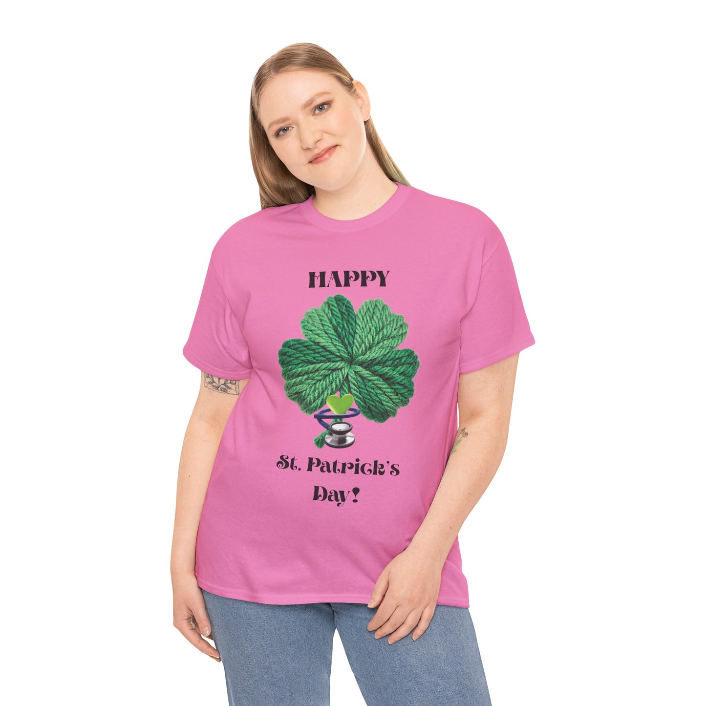 St. Patrick's Day Trendy Shamrock Unisex Tee — "Happy St. Patrick's Day!" (Health Care Professionals)