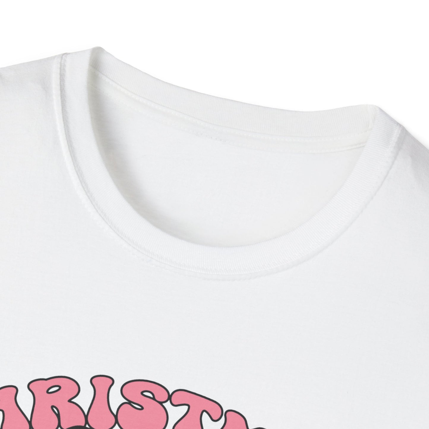 "Christmas Vibes"  Smiling Santa Holiday Unisex T-Shirt.  Cool(Tan)Santa Wearing His Shades And Sharing A "Peace Sign".