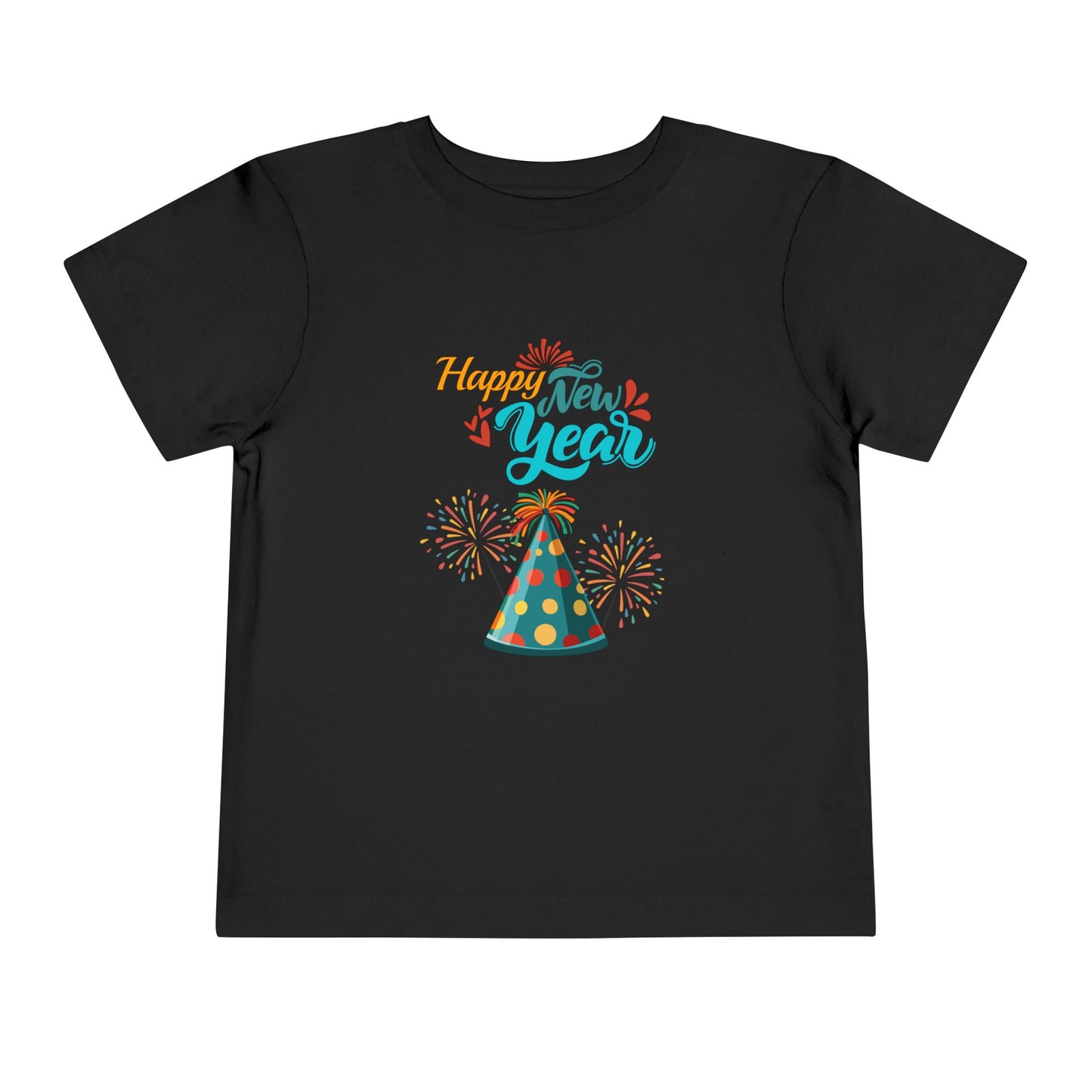 "Happy New Year" Party Hat , Toddler/Kids Tee.  The Little Ones Will Love Wearing This Colorful And Fun Tee Shirt!