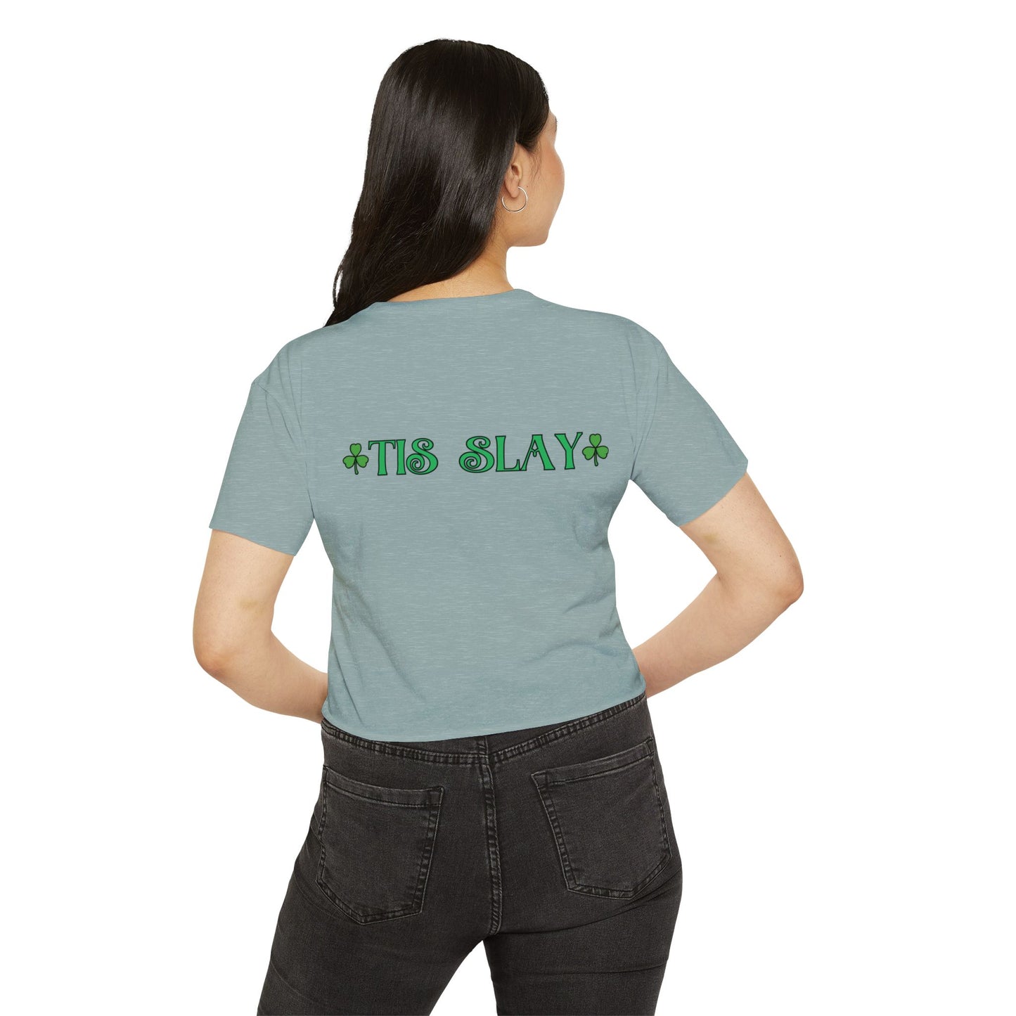 Women's Crop Top — "Tis Slay" St. Patrick's Day Festival Tee