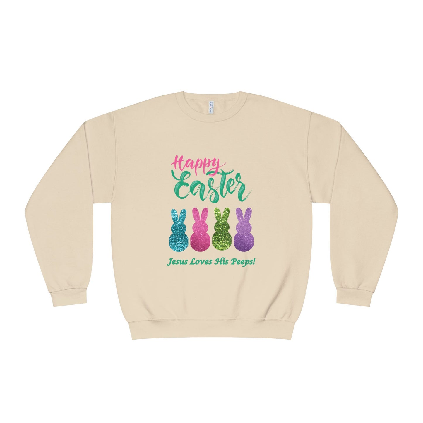 "Happy Easter-Jesus Loves His Peeps!", Unisex NuBlend® Crewneck Sweatshirt