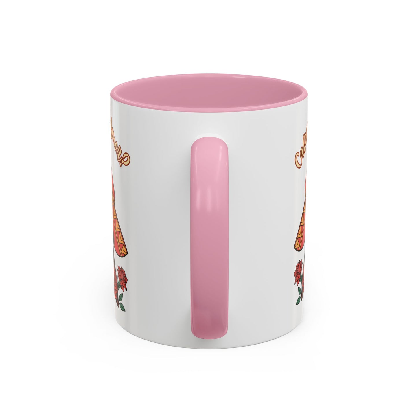 "Cafecito Mi Amor?" -El Hombre, Sugar Skull Style, White Ceramic Mugs with Colorful Accents (11oz/15oz)