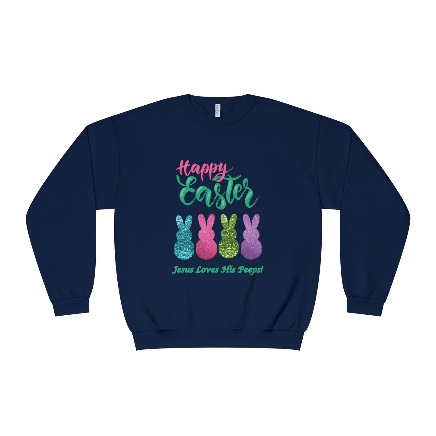 "Happy Easter-Jesus Loves His Peeps!", Unisex NuBlend® Crewneck Sweatshirt