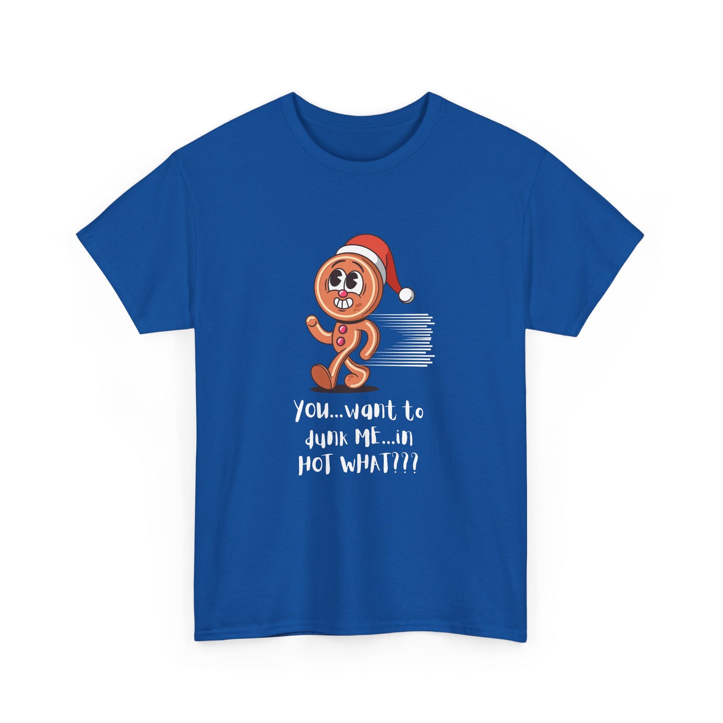 "Running Gingerbread Man" Unisex Heavy Cotton Tee