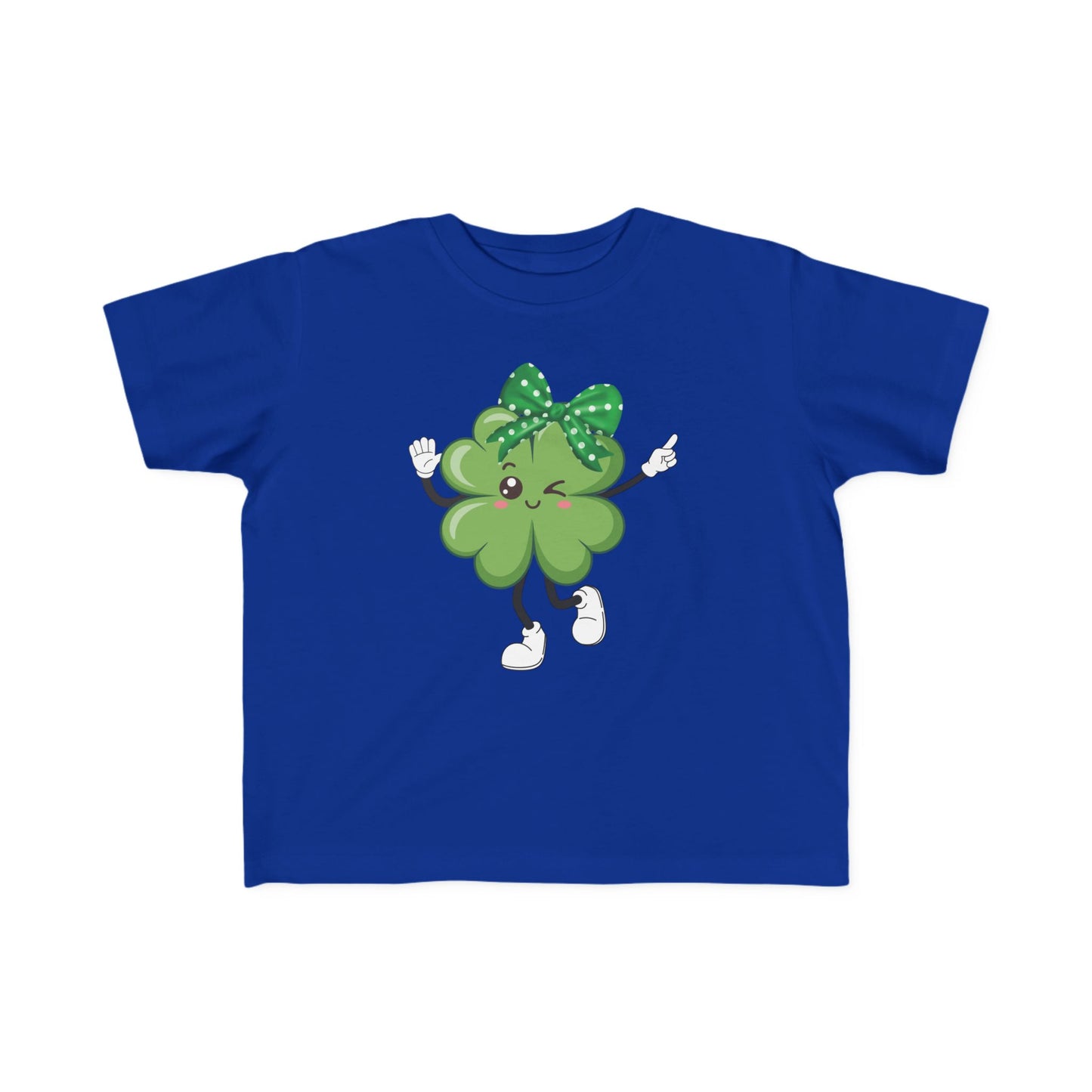 Toddler "Dancing  Shamrock" Tee — A Happy Shamrock Winking  & Dancing With Glee!