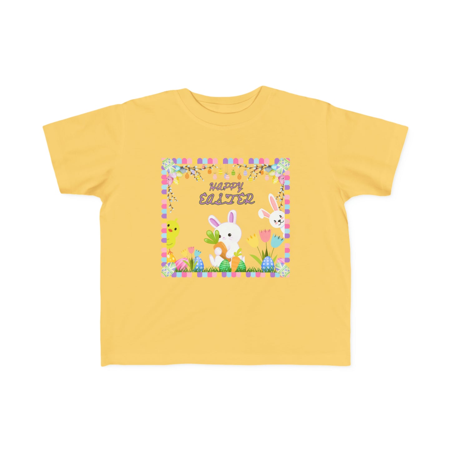 "Happy Easter" Toddler's Jersey Tee