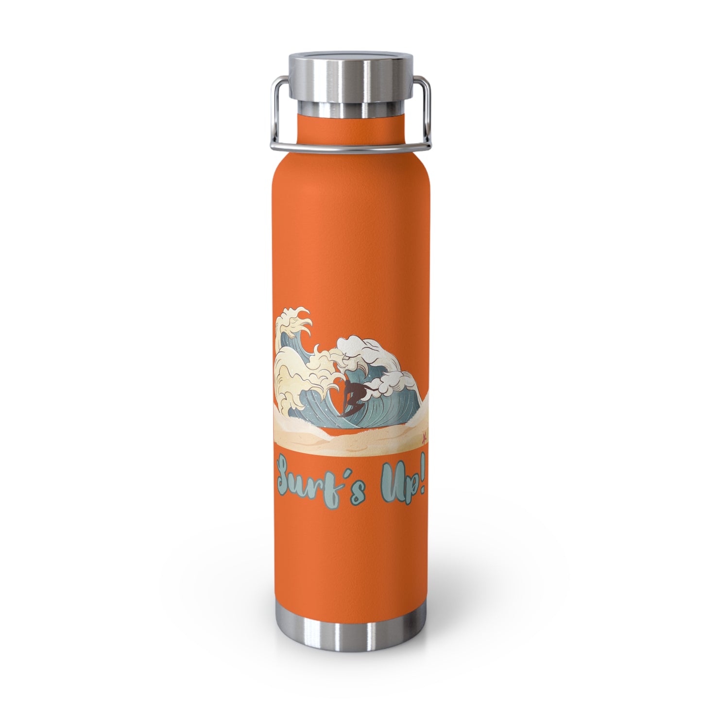 "Surfs Up!" Surfer Silhouette 22oz Vacuum Bottle