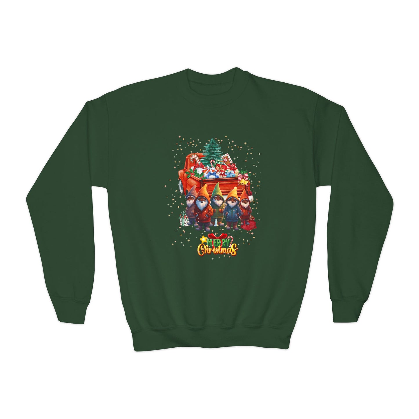 "Merry Christmas By The Truckload", Youth Crewneck Sweatshirt