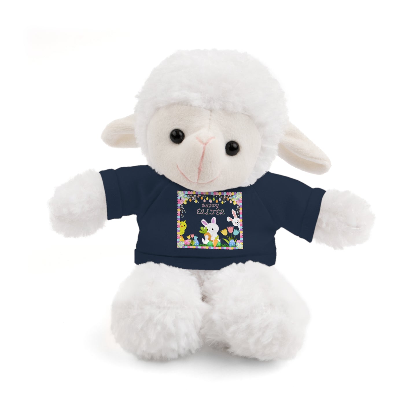 " Happy Easter" Stuffed Animals with Tee, Bunny and Lamb