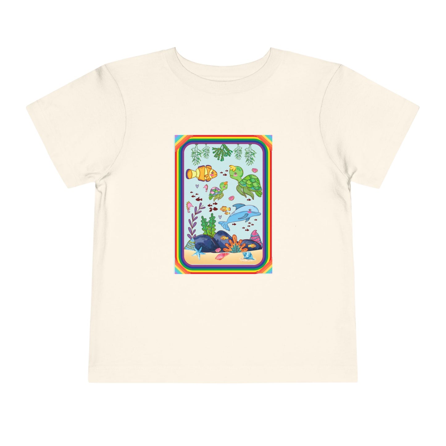 Toddler Tee — Colorful Underwater Sea Life Graphic