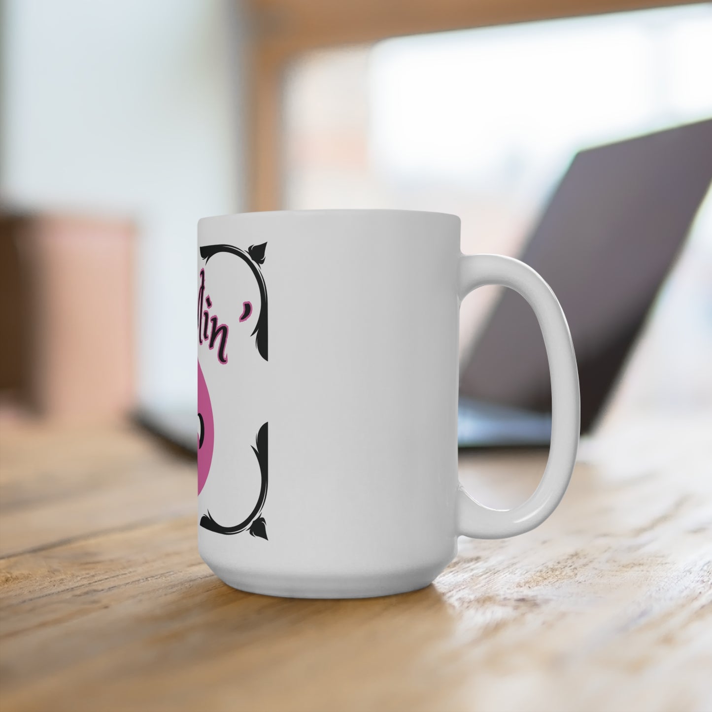 "Dawlin" A Southern Louisiana "Term of Endearment",White Ceramic Coffee Mug 15oz - Perfect  for a nice , big cup of Cafe Au Lait!