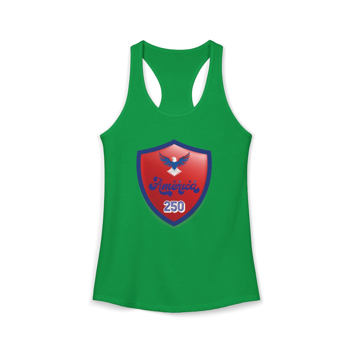 "America 250 Racerback" Tank — Women's Patriotic USA Anniversary Tank Top