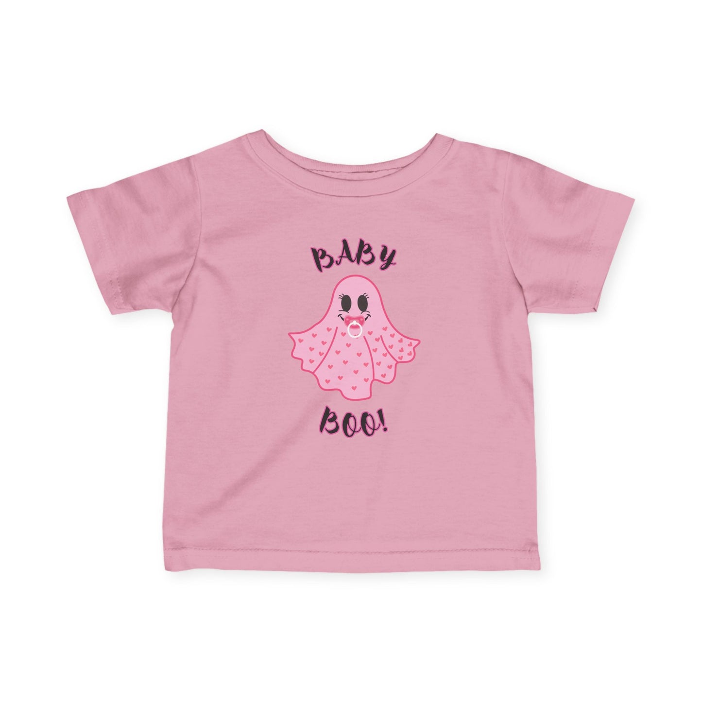 "Baby Boo-Pink" Ghost Infant Halloween Tee