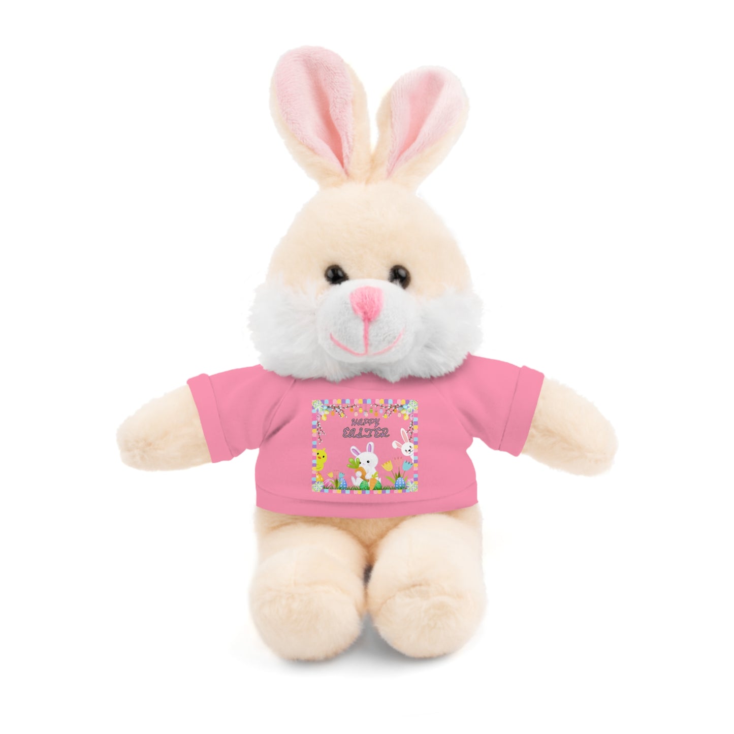 " Happy Easter" Stuffed Animals with Tee, Bunny and Lamb