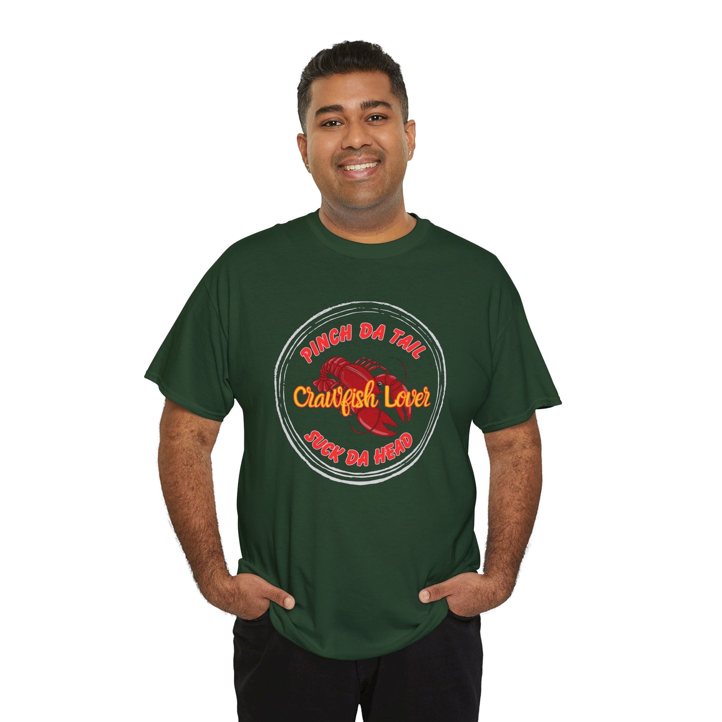 "Crawfish Lover" T-Shirt — Cajun Boil Seafood Shirt (Praise Da Lawd & Pass the Crawfish!)