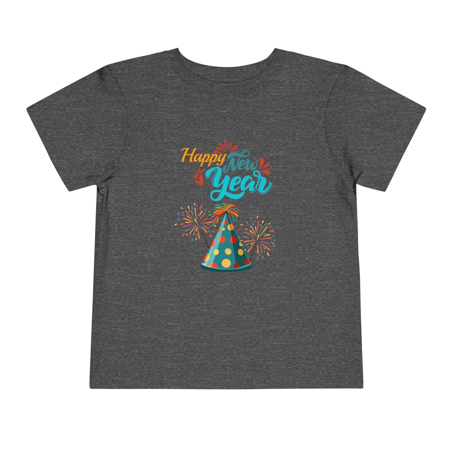"Happy New Year" Party Hat , Toddler/Kids Tee.  The Little Ones Will Love Wearing This Colorful And Fun Tee Shirt!