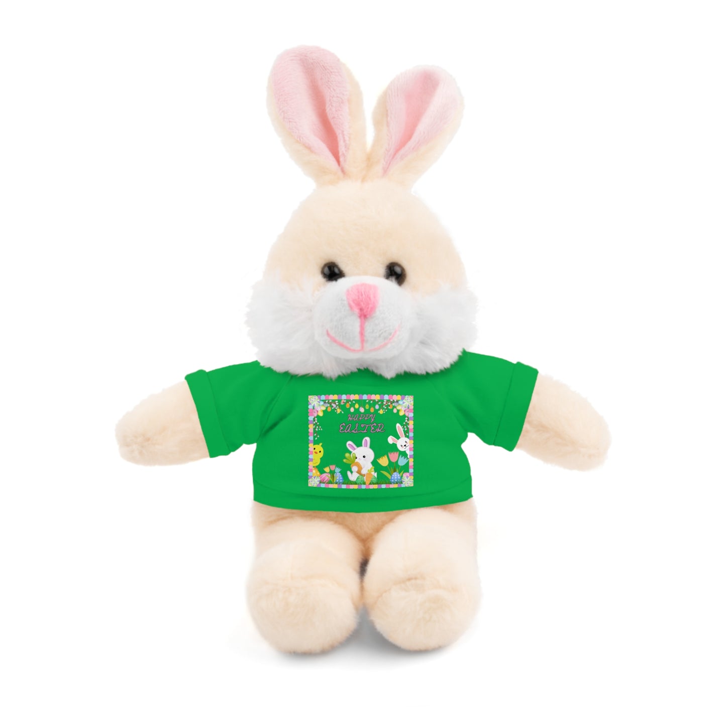 " Happy Easter" Stuffed Animals with Tee, Bunny and Lamb