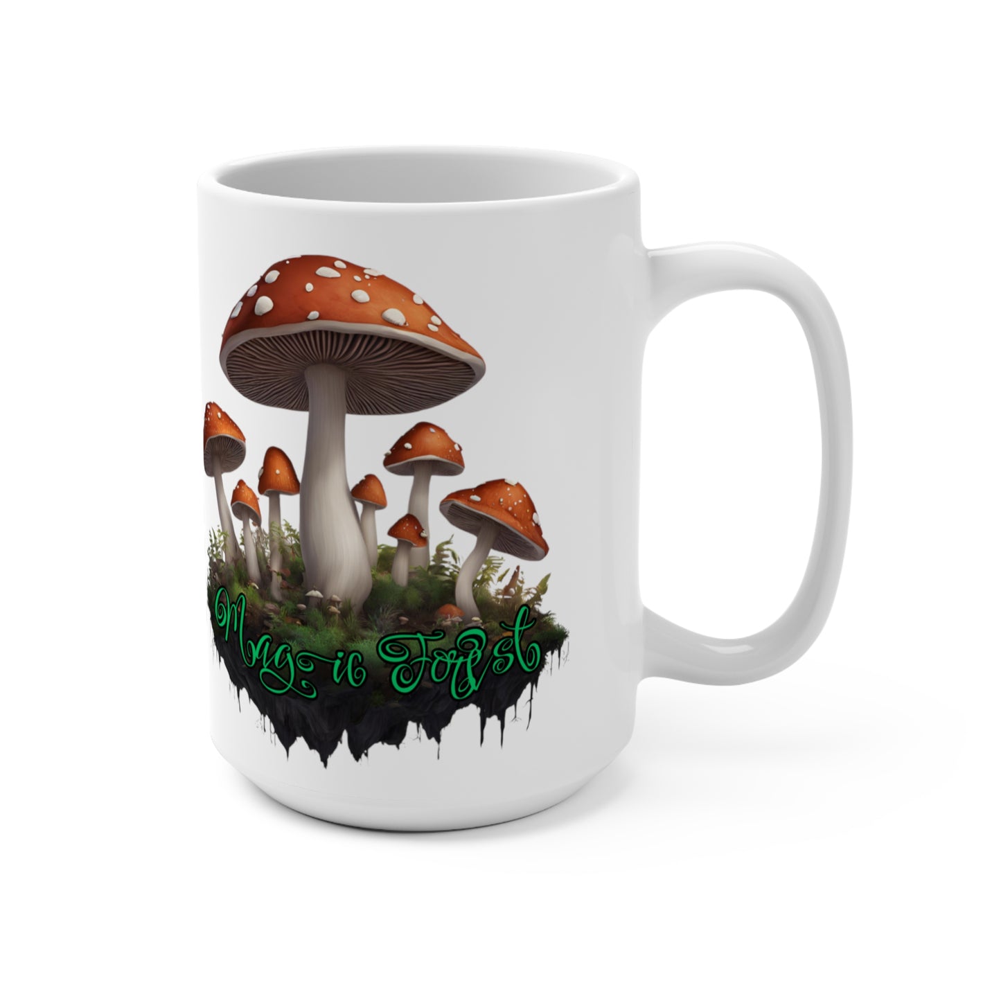 "Magic Floating Forest" White  15 oz Mug