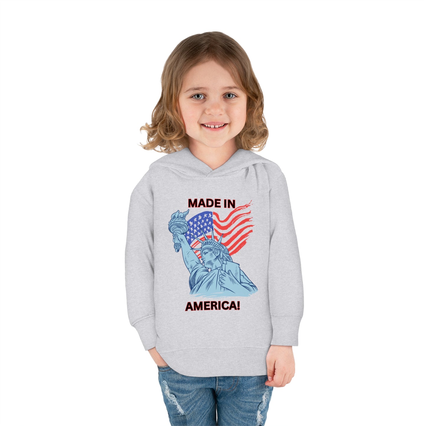 "Made In America" Toddler Pullover Fleece Hoodie