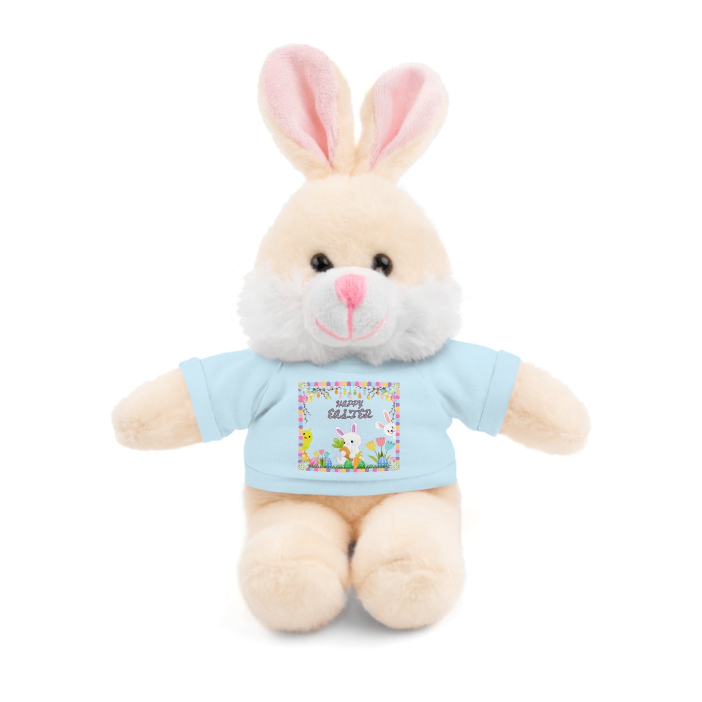 " Happy Easter" Stuffed Animals with Tee, Bunny and Lamb