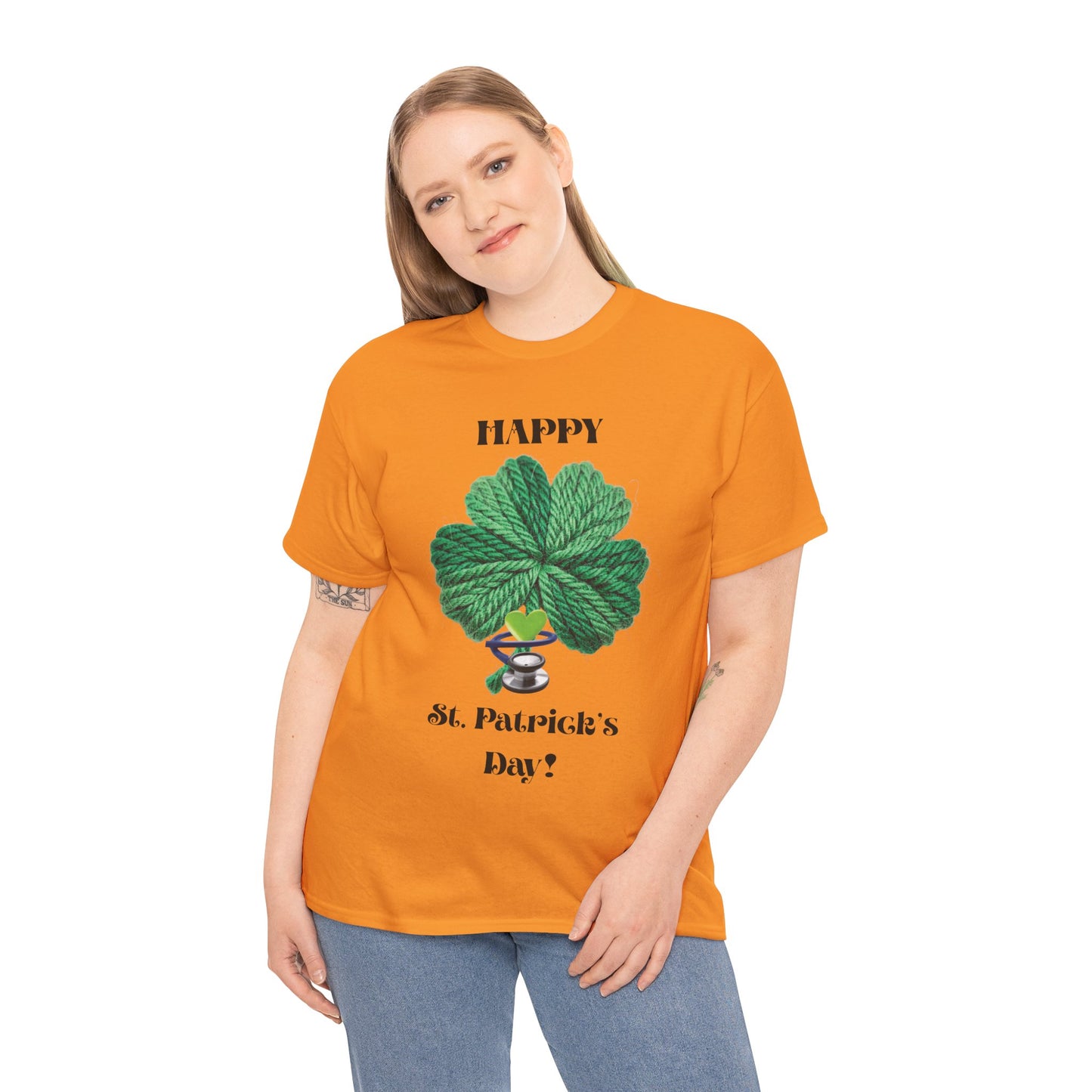 St. Patrick's Day Trendy Shamrock Unisex Tee — "Happy St. Patrick's Day!" (Health Care Professionals)