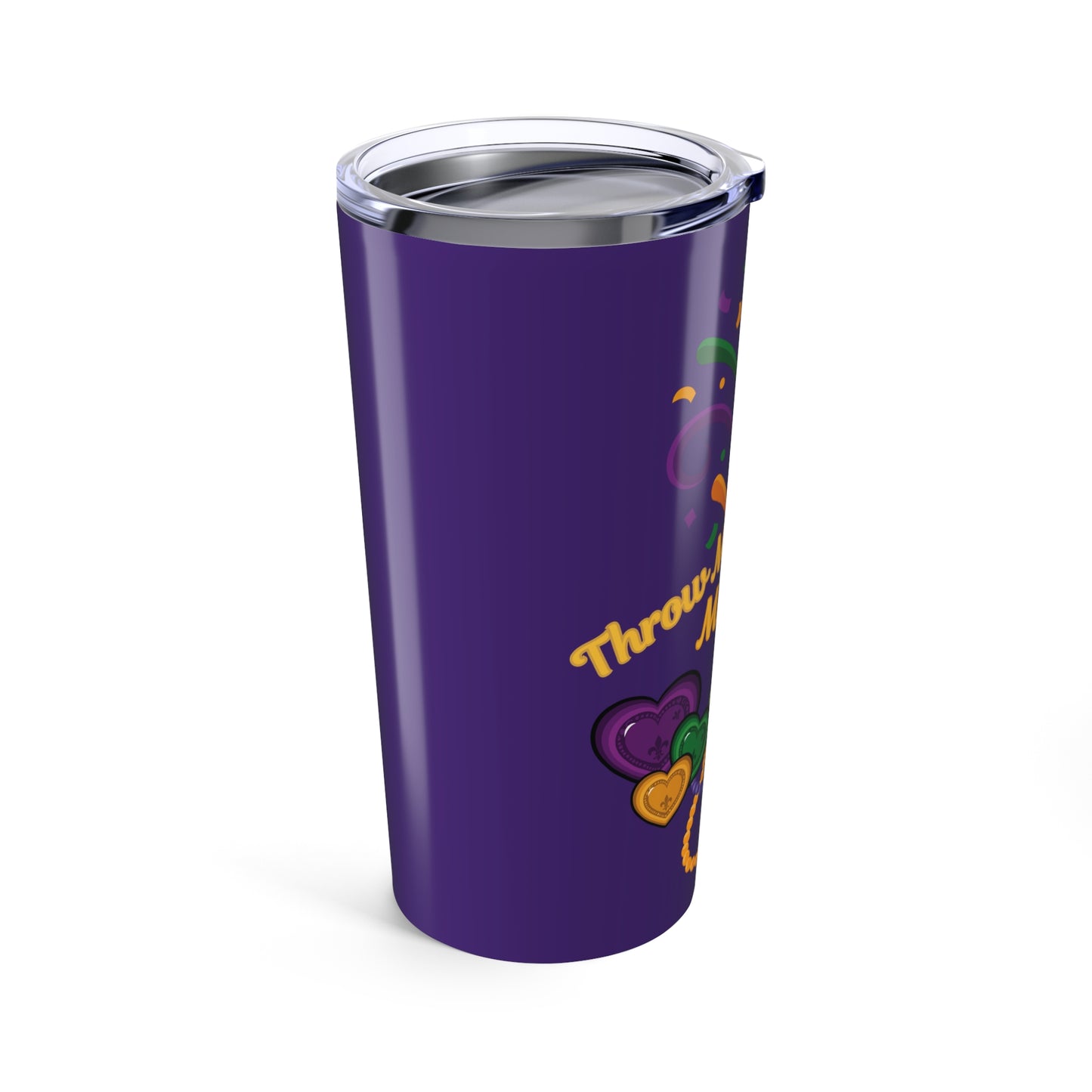 Mardi Gras Fleur-de-Lis 20oz Tumbler — Purple, Green & Gold Party Cup
