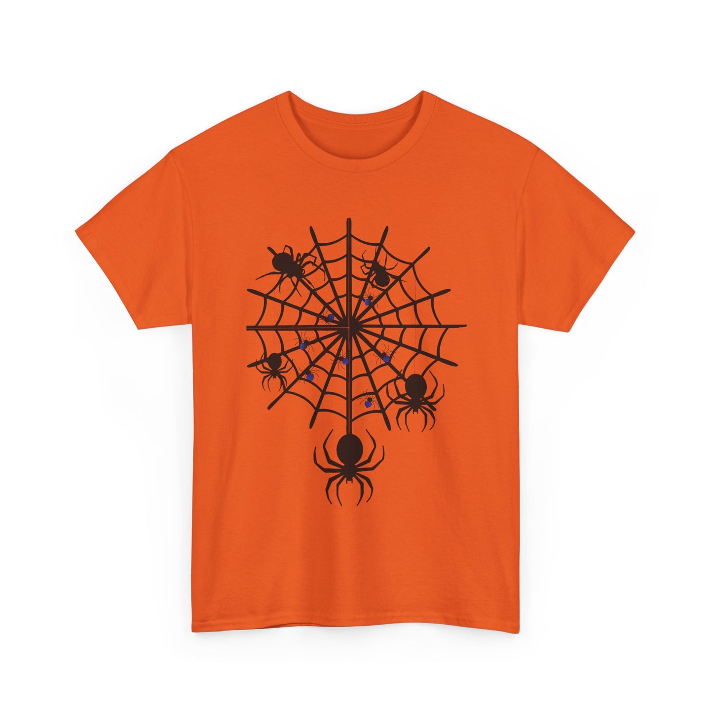 Spooky Halloween "Spiders Galore"  Unisex Heavy Cotton Tee, Halloween Shirt. Perfect for Haunted or Goth Parties!