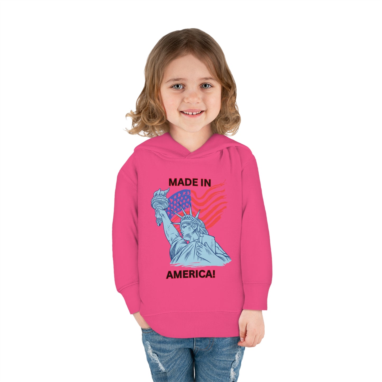 "Made In America" Toddler Pullover Fleece Hoodie