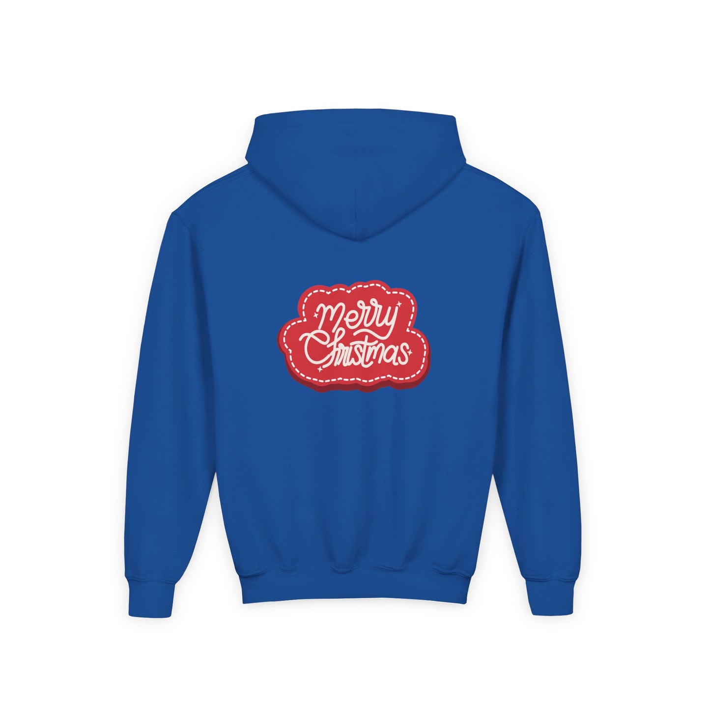 Youth Christmas Hoodie - Cute Gnome & Gifts Holiday Pullover ("Merry Christmas" Back)