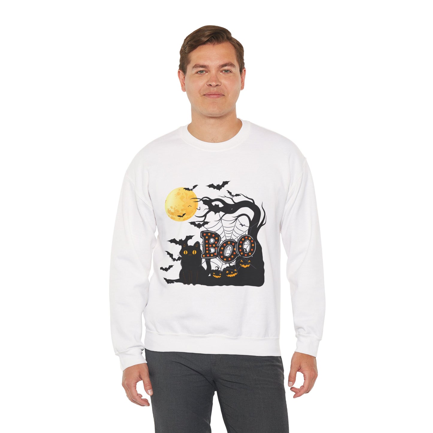 "Boo", Unisex Heavy Blend™ Crewneck Sweatshirt