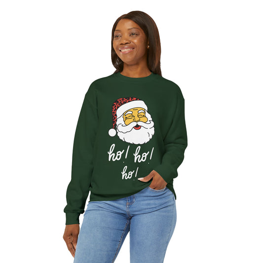 "Smiling Santa (Tan) Ho Ho Ho!" Unisex Heavy blend Sweatshirt
