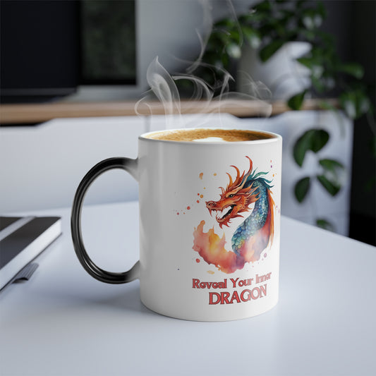Fantasy Dragon, Magical Color Morphing 11 oz Ceramic Mug - For A Unique Gift Idea!