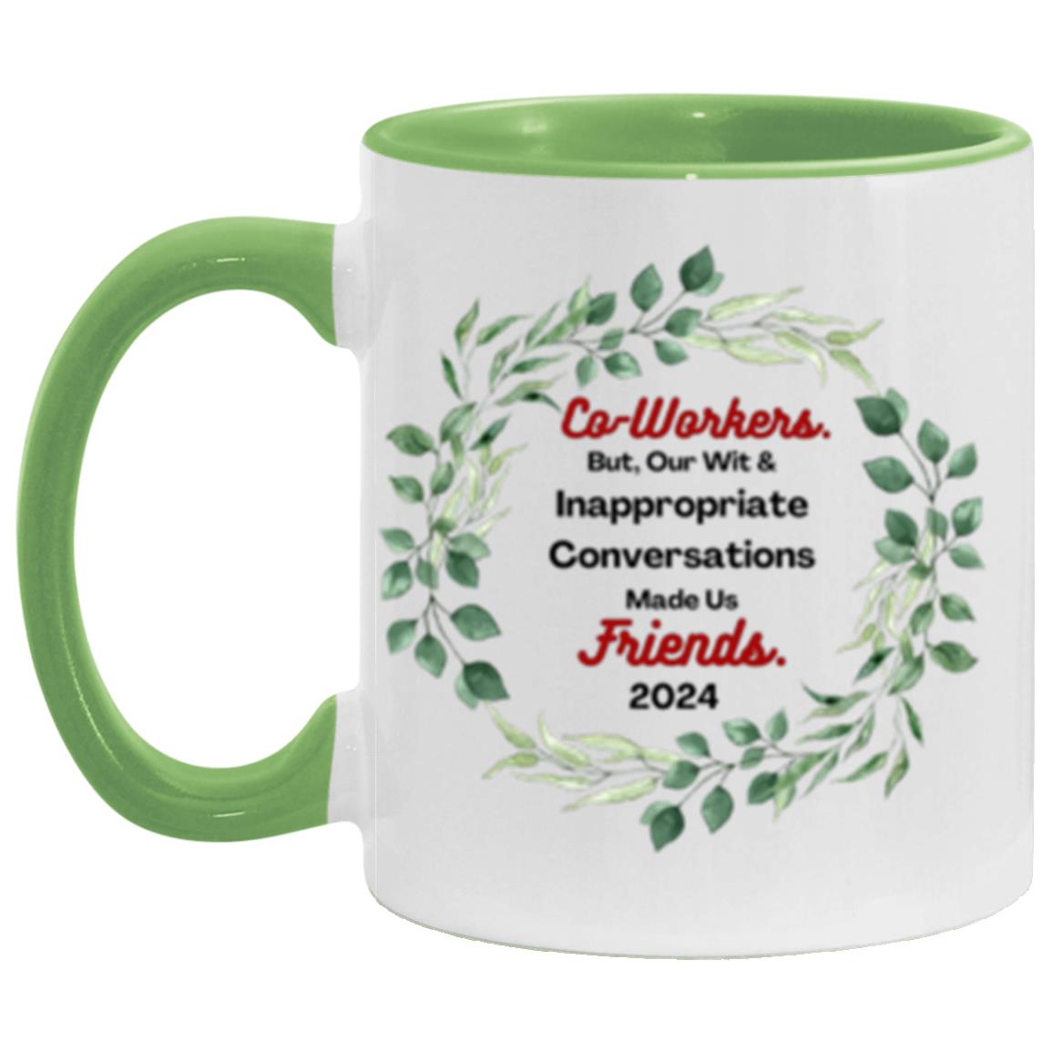 Coworkers-Friends-Xmas Accent, White Ceramic 11 oz  Mug