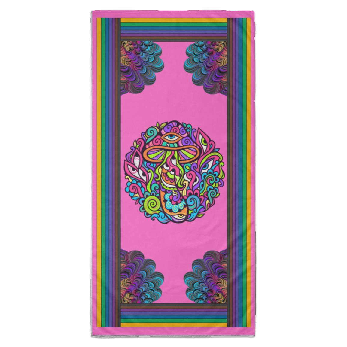 "Groovy Mushroom"  Beach Towel, 35 x 70 in