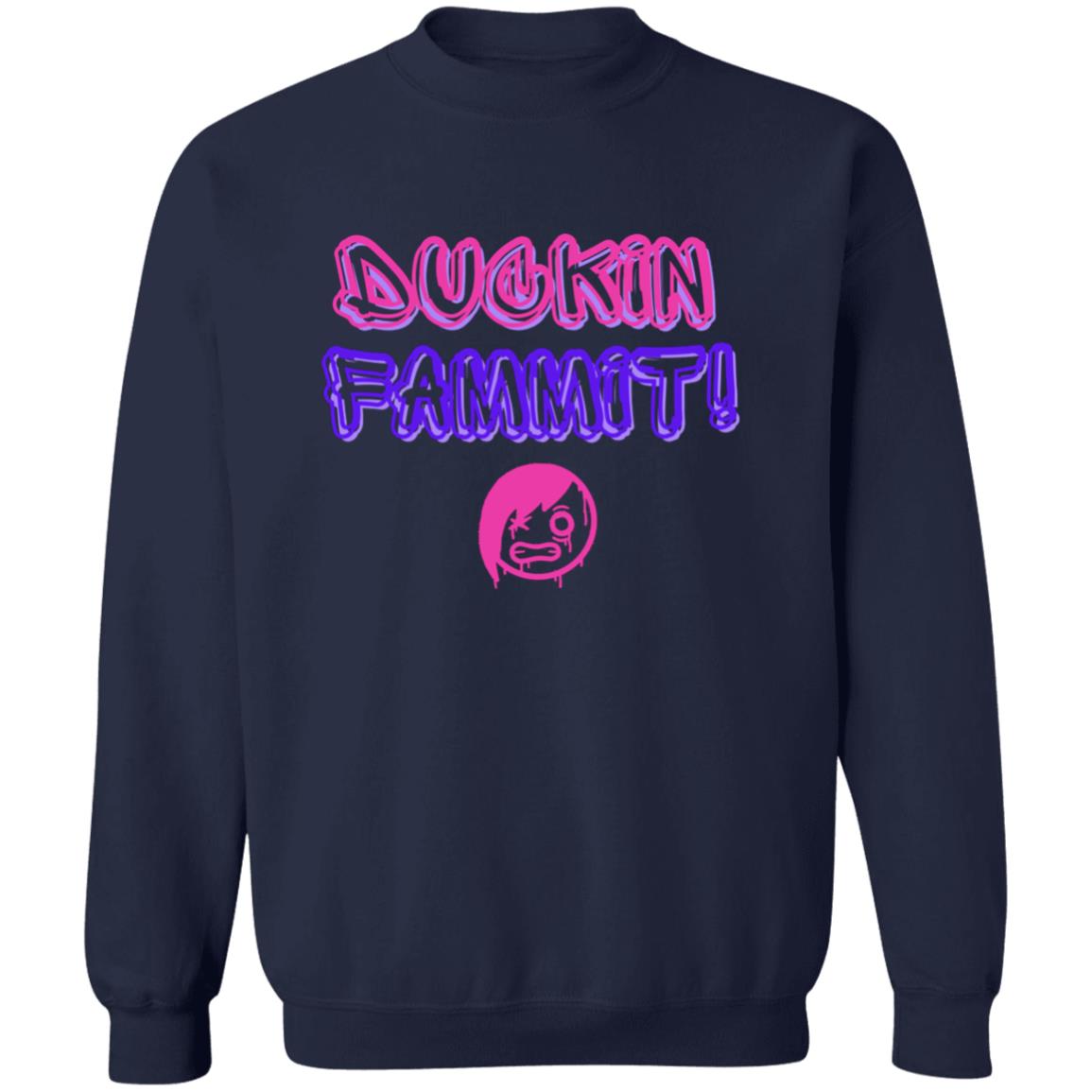 "Duckin Fammit" Graffiti Style, Unisex Pullover Sweatshirt
