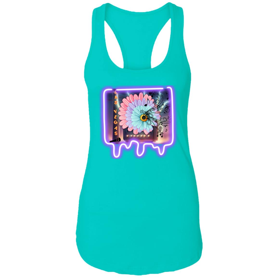 Neon Las Vegas  Ladies Ideal Racerback Tank, Las Vegas