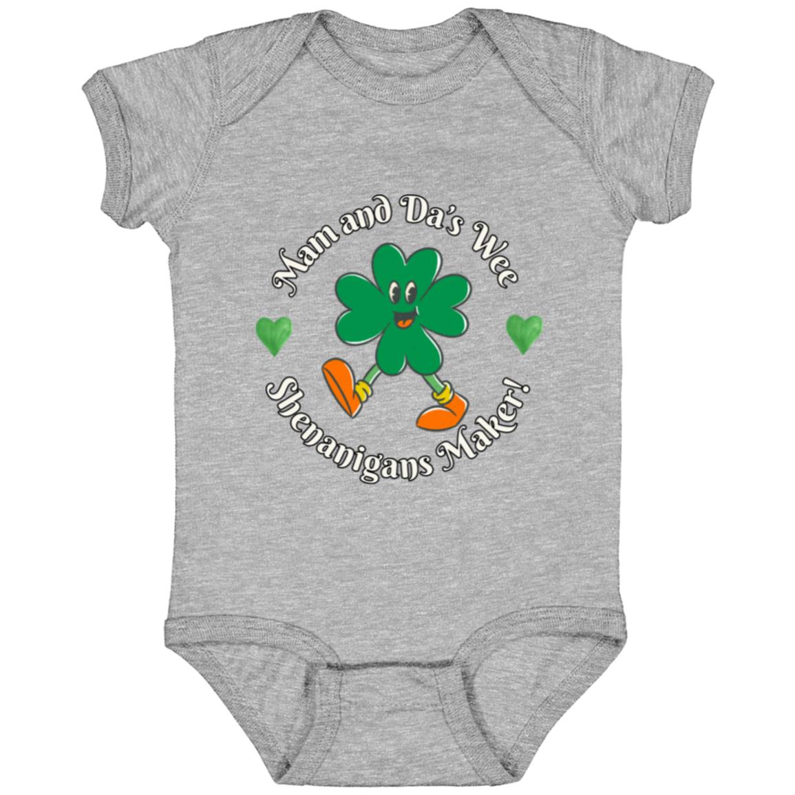 "Mam & Da's Wee Shenanigans Maker!" - Fun and Humorous Toddler/ Infant Jersey Bodysuit-Great For St. Patrick's Day Or Any Irish Celebrations!!