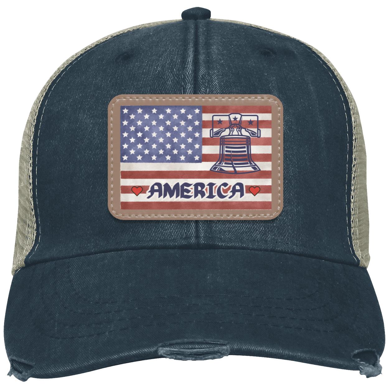 "Love America & Liberty",  Distressed Ollie Cap
