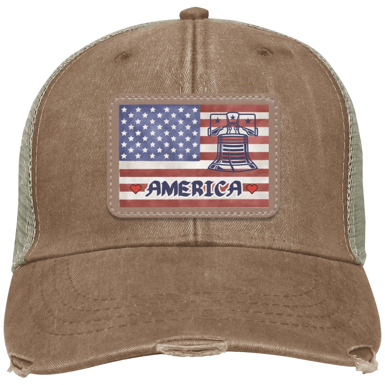 "Love America & Liberty",  Distressed Ollie Cap