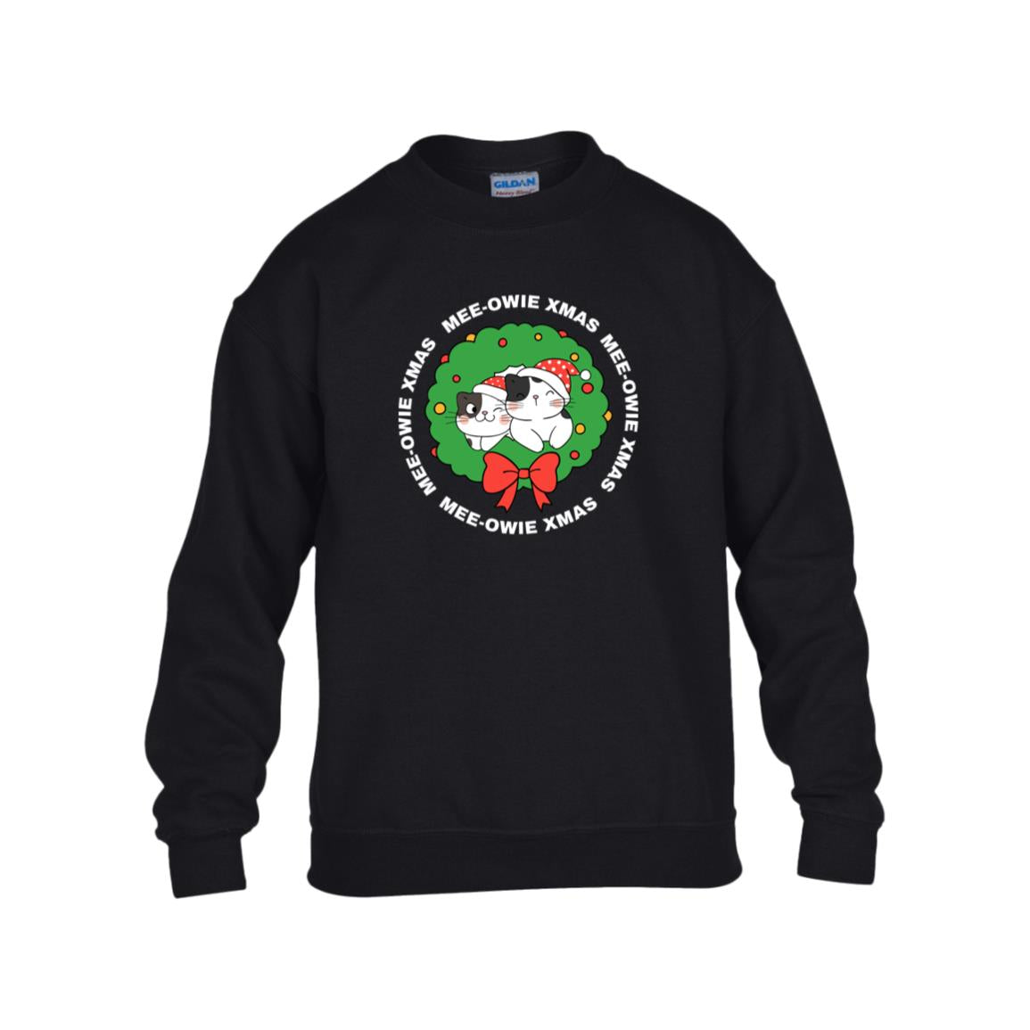 "MEE-OWIE XMAS" Kids Heavy Blend Fleece Sweatshirt